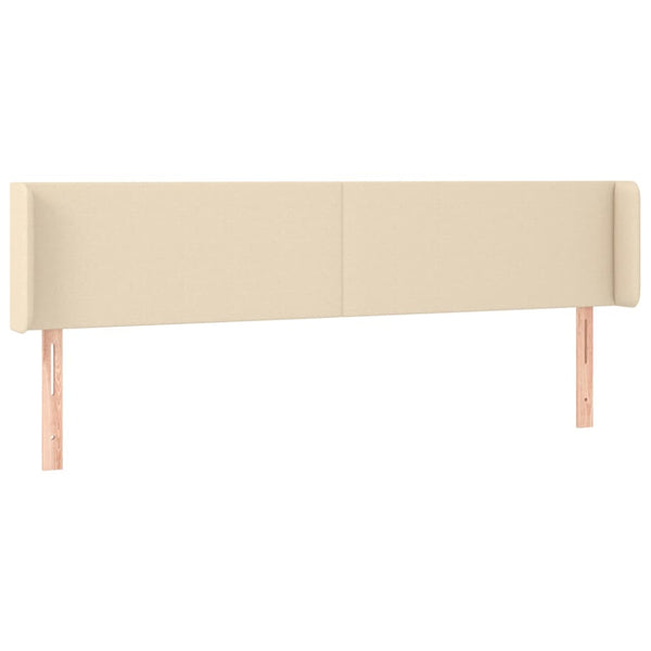 vidaXL Wingback Headboard Cream 163x16x78/88 cm Fabric