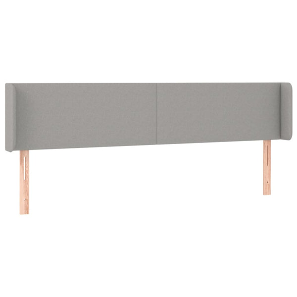 vidaXL Wingback Headboard Light Grey 183x16x78/88 cm Fabric
