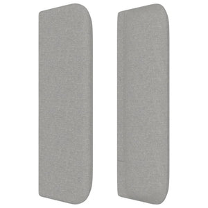 vidaXL Wingback Headboard Light Grey 183x16x78/88 cm Fabric
