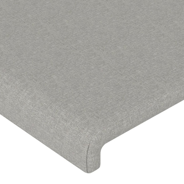 vidaXL Wingback Headboard Light Grey 183x16x78/88 cm Fabric