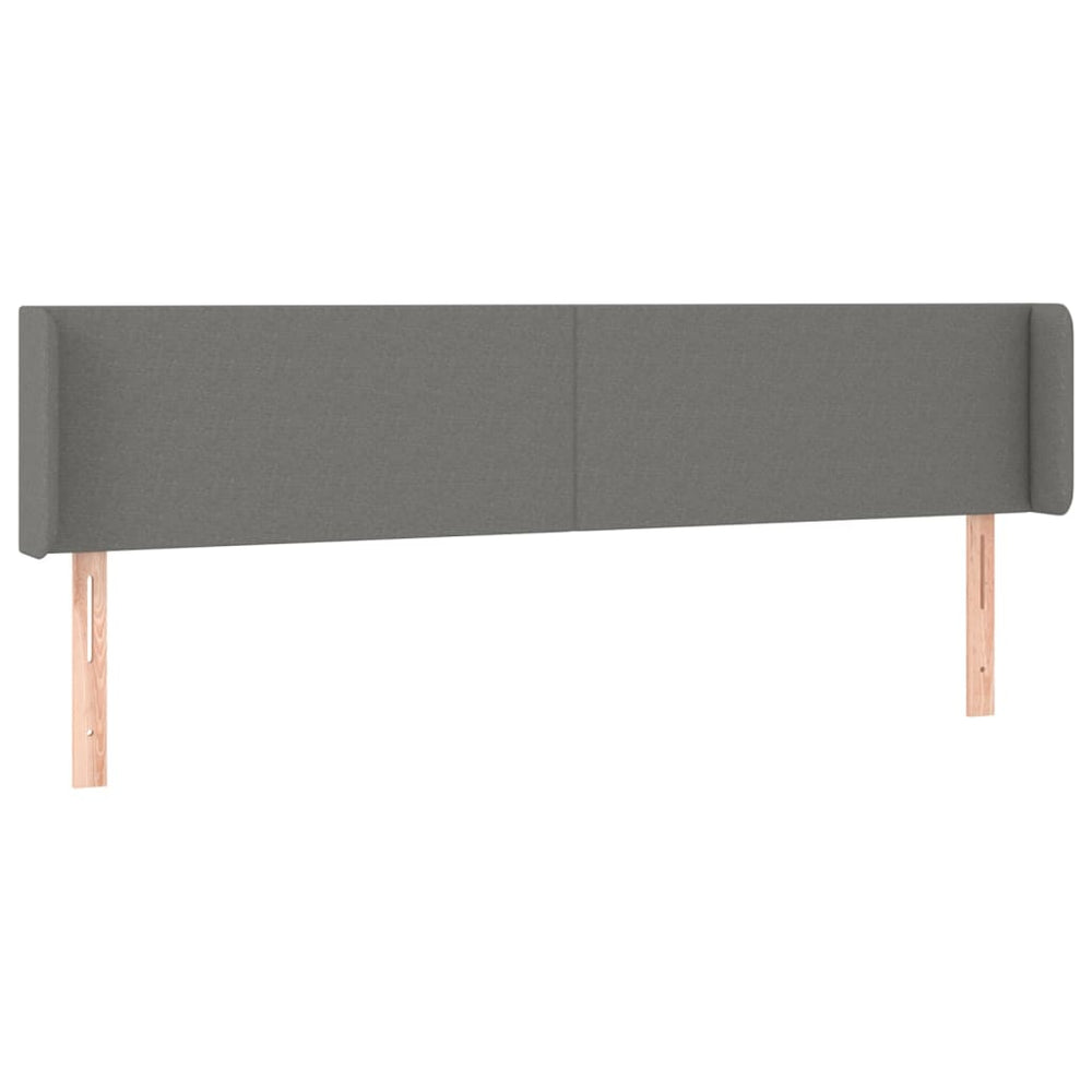 vidaXL Wingback Headboard Dark Grey 183x16x78/88 cm Fabric