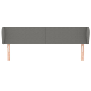 vidaXL Wingback Headboard Dark Grey 183x16x78/88 cm Fabric