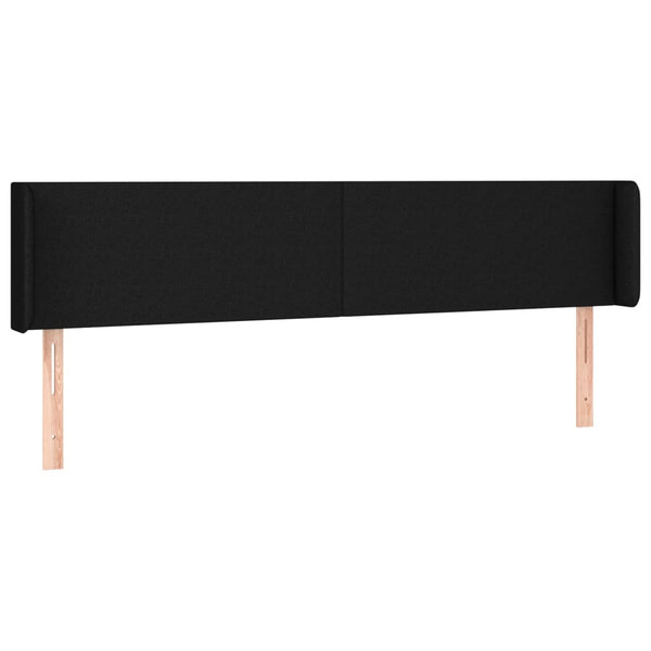 vidaXL Wingback Headboard Black 183x16x78/88 cm Fabric