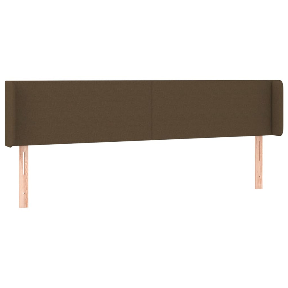 vidaXL Wingback Headboard Dark Brown 183x16x78/88 cm Fabric