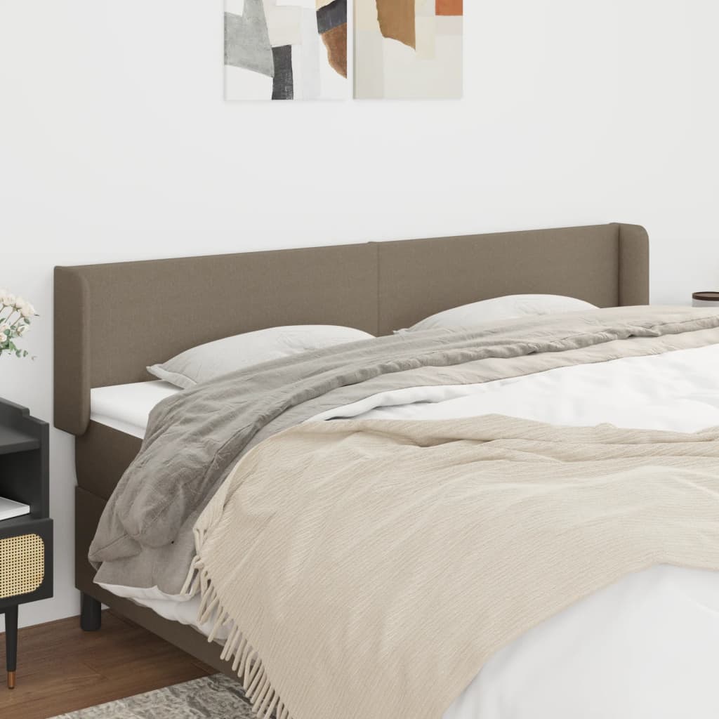 vidaXL Wingback Headboard Taupe 183x16x78/88 cm Fabric