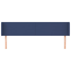 vidaXL Wingback Headboard Blue 183x16x78/88 cm Fabric