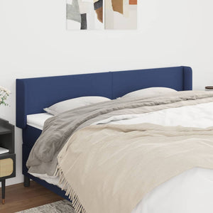 vidaXL Wingback Headboard Blue 183x16x78/88 cm Fabric