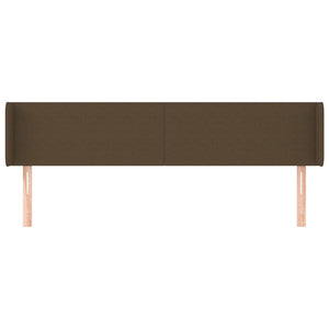 vidaXL Wingback Headboard Dark Brown 203x16x78/88 cm Fabric