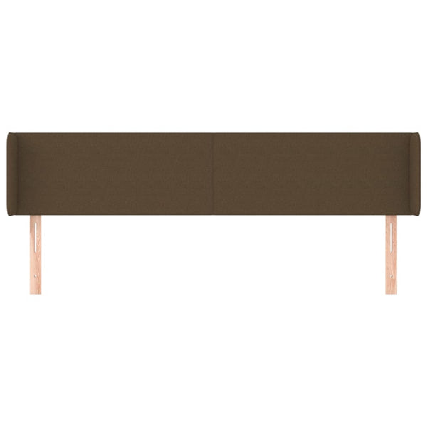 vidaXL Wingback Headboard Dark Brown 203x16x78/88 cm Fabric