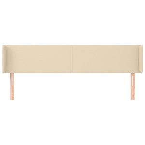 vidaXL Wingback Headboard Cream 203x16x78/88 cm Fabric