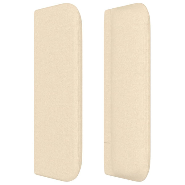 vidaXL Wingback Headboard Cream 203x16x78/88 cm Fabric