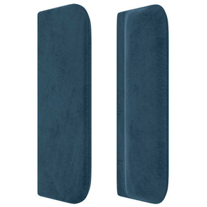 Kopfteil mit Ohren Dunkelblau 83x16x78/88 cm Samt