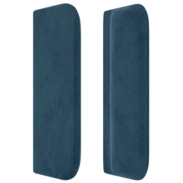 Kopfteil mit Ohren Dunkelblau 83x16x78/88 cm Samt