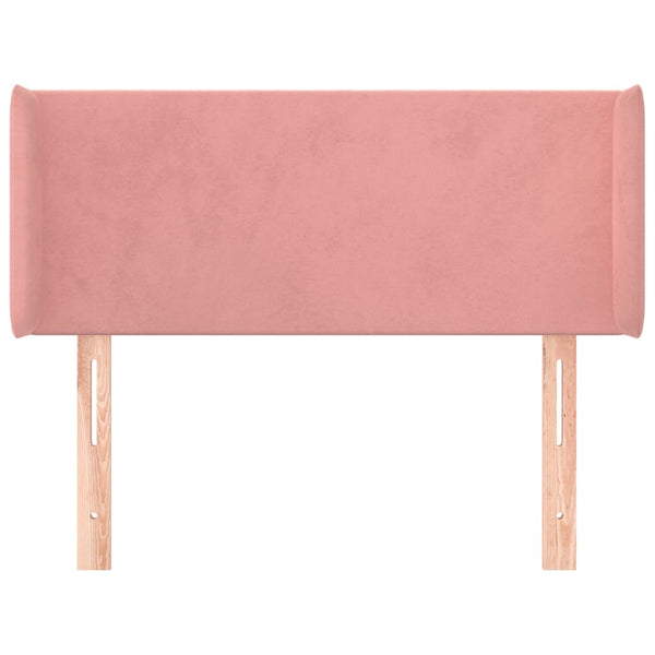 Kopfteil mit Ohren Rosa 83x16x78/88 cm Samt