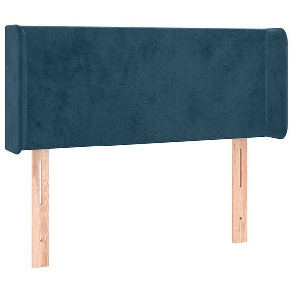 Kopfteil mit Ohren Dunkelblau 93x16x78/88 cm Samt