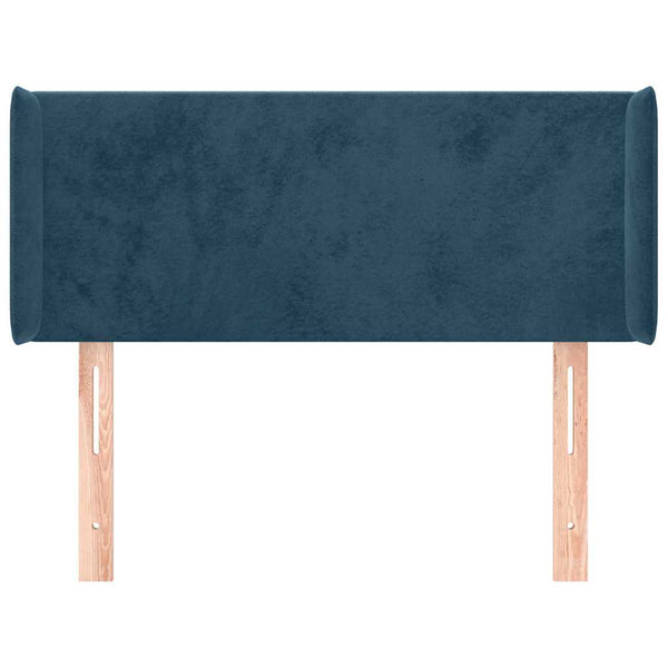 Kopfteil mit Ohren Dunkelblau 93x16x78/88 cm Samt