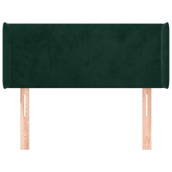 Kopfteil mit Ohren Dunkelgrün 103x16x78/88 cm Samt