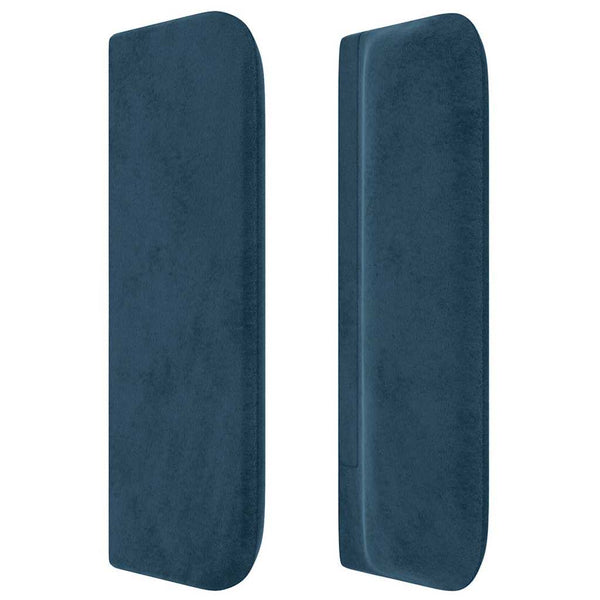 Kopfteil mit Ohren Dunkelblau 103x16x78/88 cm Samt