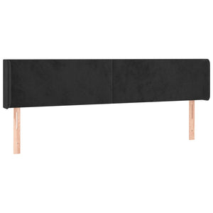 vidaXL Wingback Headboard Black 183x16x78/88 cm Velvet
