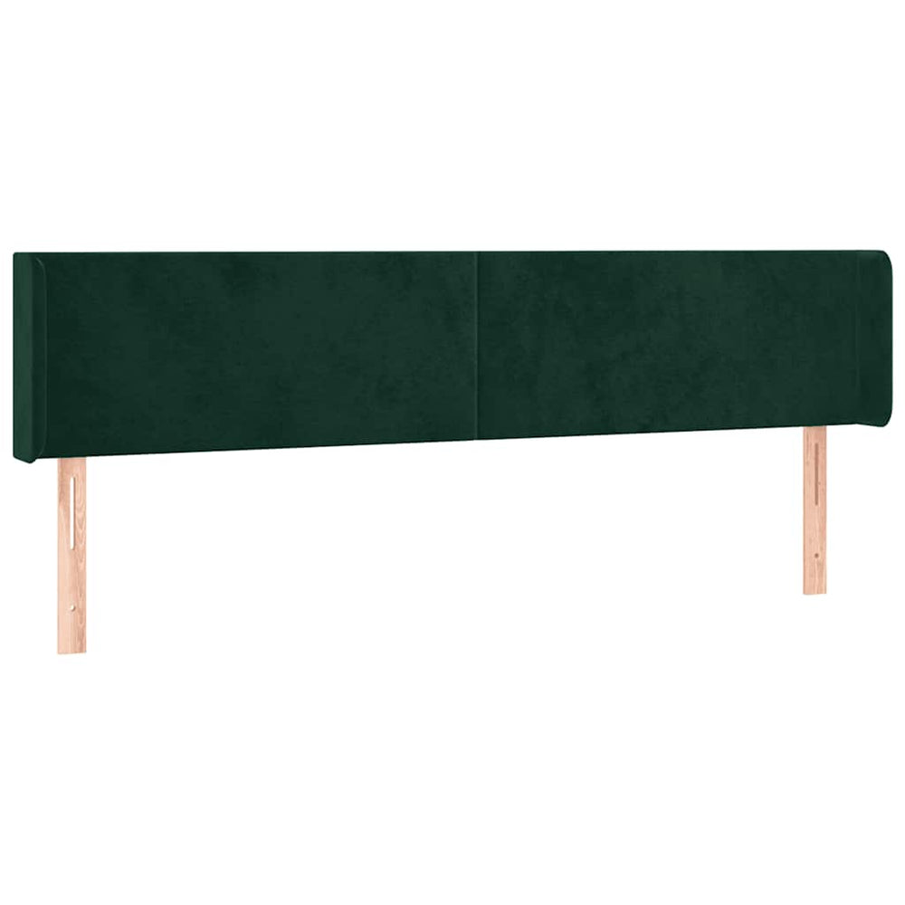 vidaXL Wingback Headboard Dark Green 183x16x78/88 cm Velvet