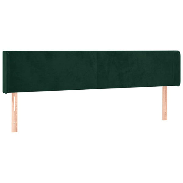 vidaXL Wingback Headboard Dark Green 183x16x78/88 cm Velvet