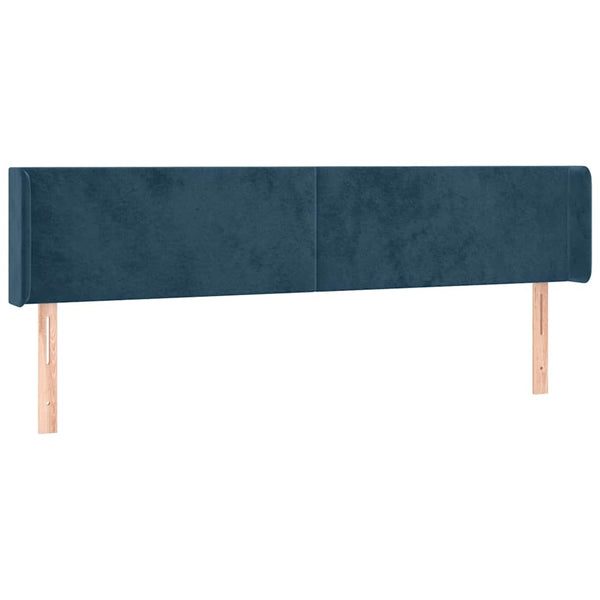 vidaXL Wingback Headboard Dark Blue 183x16x78/88 cm Velvet