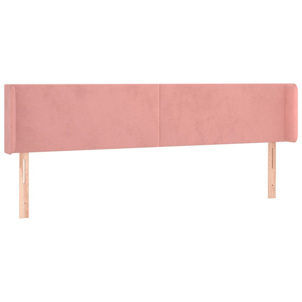 vidaXL Wingback Headboard Pink 183x16x78/88 cm Velvet