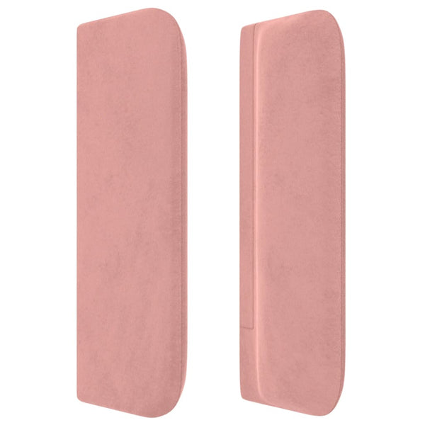 vidaXL Wingback Headboard Pink 183x16x78/88 cm Velvet