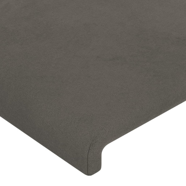 vidaXL Wingback Headboard Dark Grey 203x16x78/88 cm Velvet