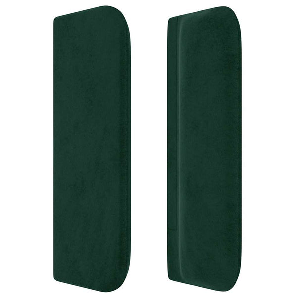 vidaXL Wingback Headboard Dark Green 203x16x78/88 cm Velvet
