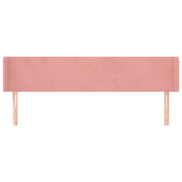 vidaXL Wingback Headboard Pink 203x16x78/88 cm Velvet