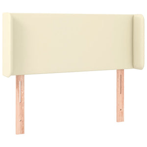 vidaXL Headboard with Wings Cream 83x16x78/88 cm Faux Leather