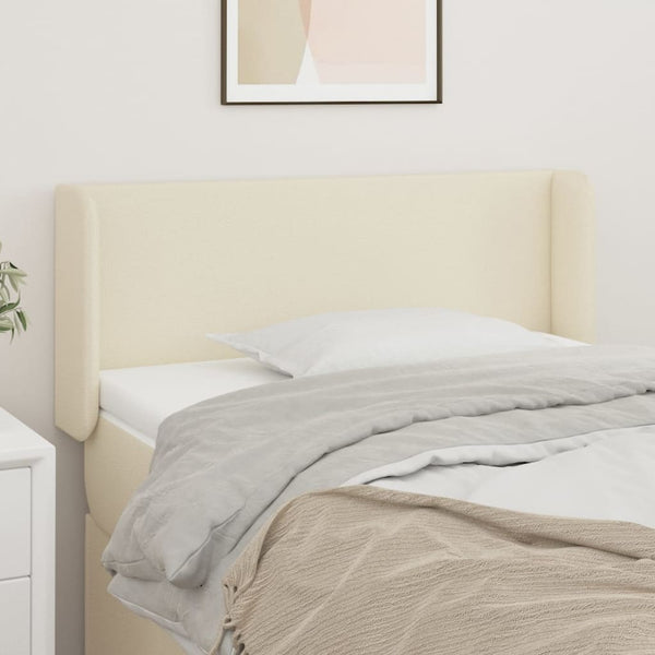 vidaXL Headboard with Wings Cream 83x16x78/88 cm Faux Leather