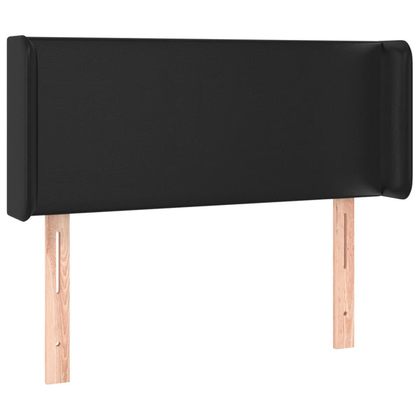 vidaXL Wingback Headboard Black 93x16x78/88 cm Faux Leather