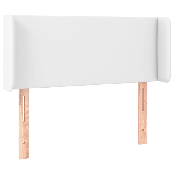 vidaXL Headboard with Wings White 93x16x78/88 cm Faux Leather