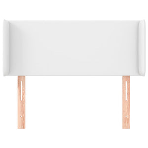 vidaXL Headboard with Wings White 93x16x78/88 cm Faux Leather