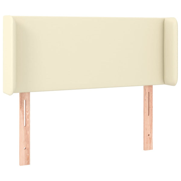 vidaXL Wingback Headboard Cream 93x16x78/88 cm Faux Leather