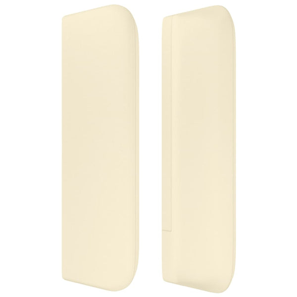 vidaXL Wingback Headboard Cream 93x16x78/88 cm Faux Leather
