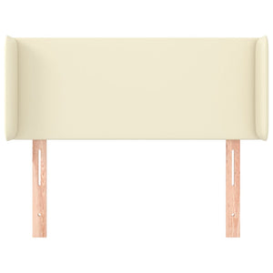 vidaXL Wingback Headboard Cream 103x16x78/88 cm Faux Leather