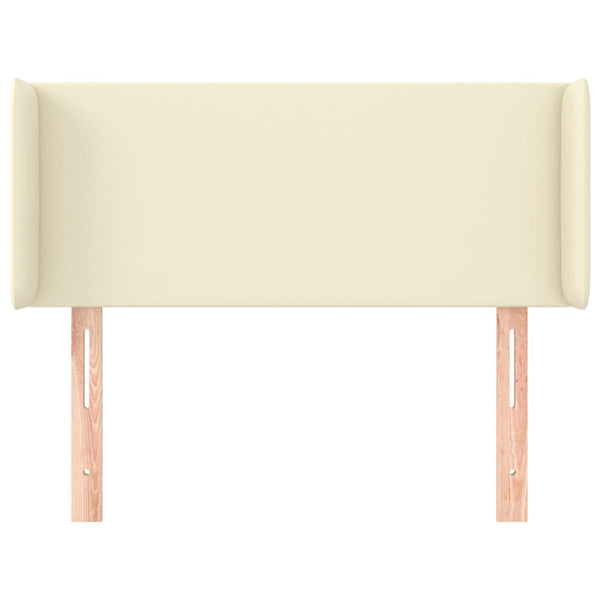 vidaXL Wingback Headboard Cream 103x16x78/88 cm Faux Leather