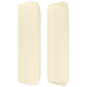 vidaXL Wingback Headboard Cream 103x16x78/88 cm Faux Leather