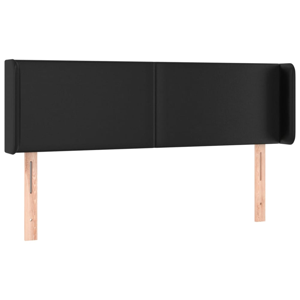 vidaXL Wingback Headboard Black 147x16x78/88 cm Faux Leather