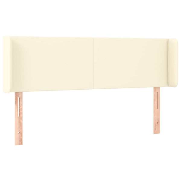 vidaXL Tufted Headboard Cream 147x16x78/88 cm Faux Leather