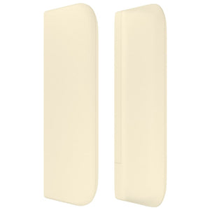 vidaXL Tufted Headboard Cream 147x16x78/88 cm Faux Leather