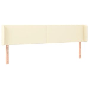 vidaXL Wingback Headboard Cream 163x16x78/88 cm Faux Leather