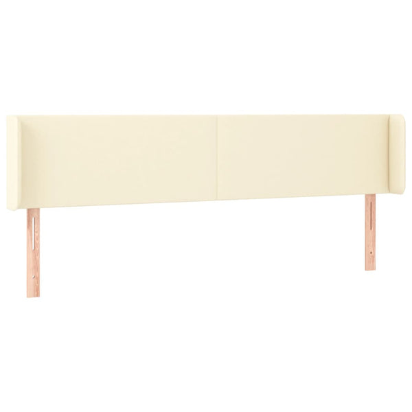 vidaXL Wingback Headboard Cream 163x16x78/88 cm Faux Leather
