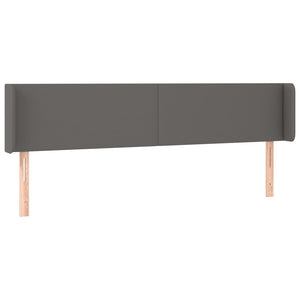 vidaXL Wingback Headboard Grey 163x16x78/88 cm Faux Leather