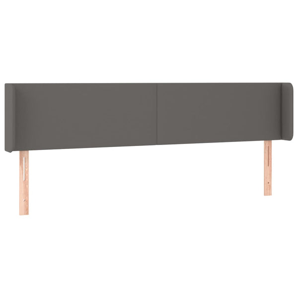 vidaXL Wingback Headboard Grey 163x16x78/88 cm Faux Leather