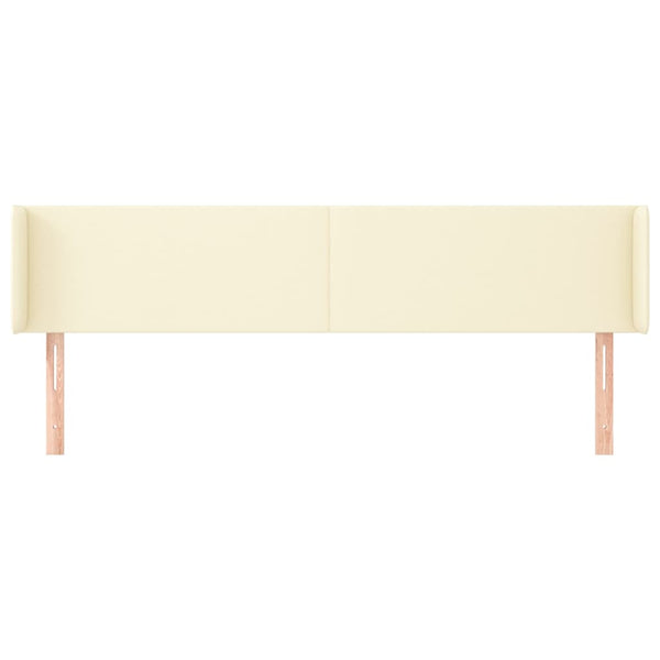 vidaXL Wingback Headboard Cream 183x16x78/88 cm Faux Leather