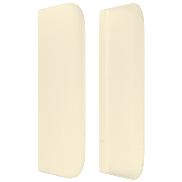 vidaXL Wingback Headboard Cream 183x16x78/88 cm Faux Leather